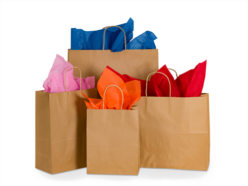 8 x 4.75 x 10.5" Natural Kraft Paper Bags 250/cs