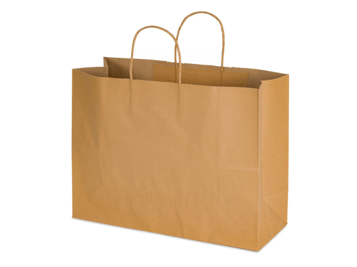 13 x 7 x 17" Natural Kraft Paper Bags 250/cs