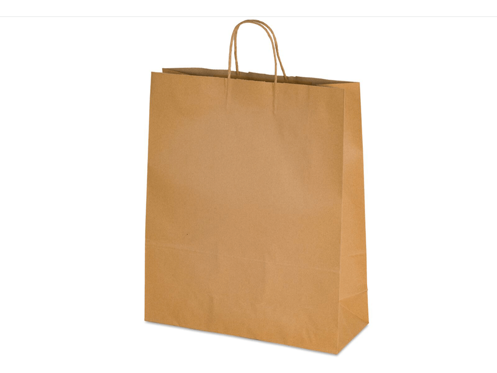 5.5 x 3.25 x 8.25" Natural Kraft Paper Bags 250/cs