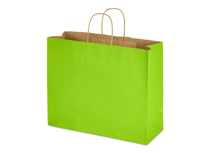 16 x 6 x 12" Colored Paper Shopping Bags 100/cs