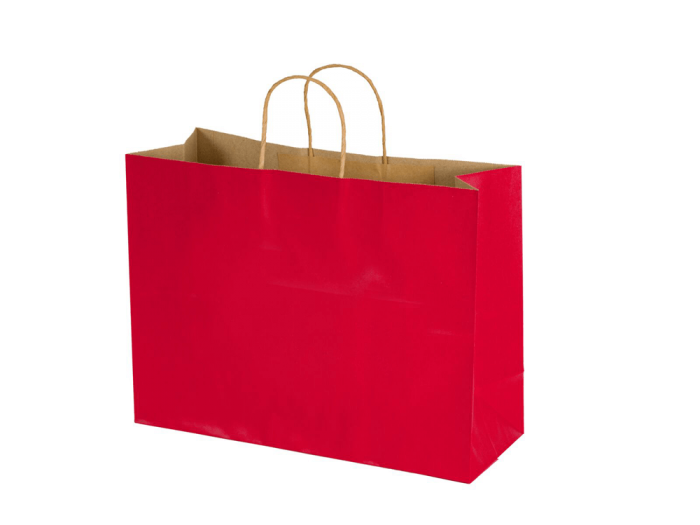 16 x 6 x 12" Colored Paper Shopping Bags 250/cs
