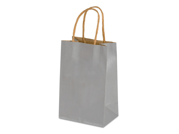 5.25 x 3.5 x 8.25 Colored Paper Shopping Bags 250/cs