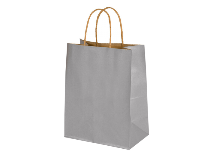8 x 4.75 x 10.5" Colored Paper Shopping Bags 100/cs