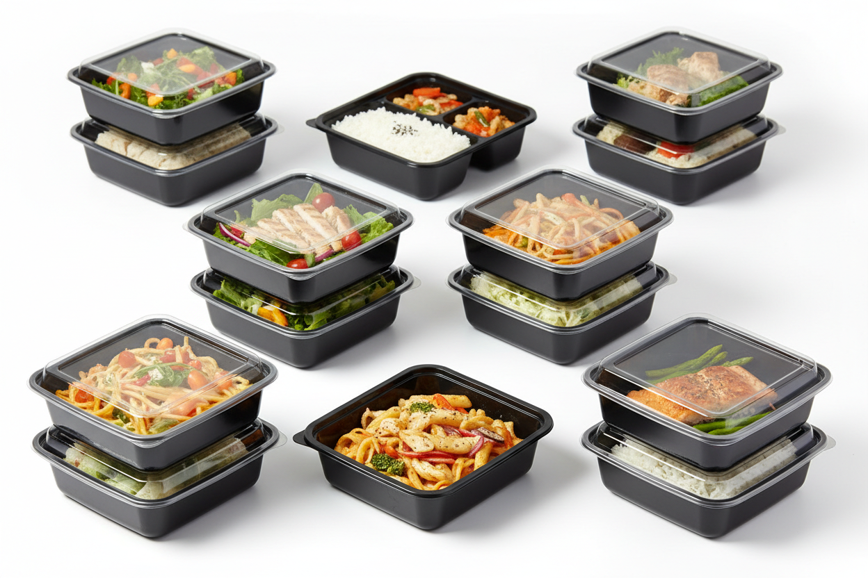 28oz Rectangle To-Go Container with lids 150/cs
