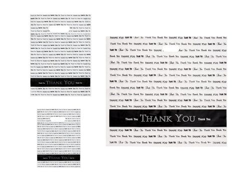 White Fold Over Die Cut "Thank You" Print Bags 500/cs