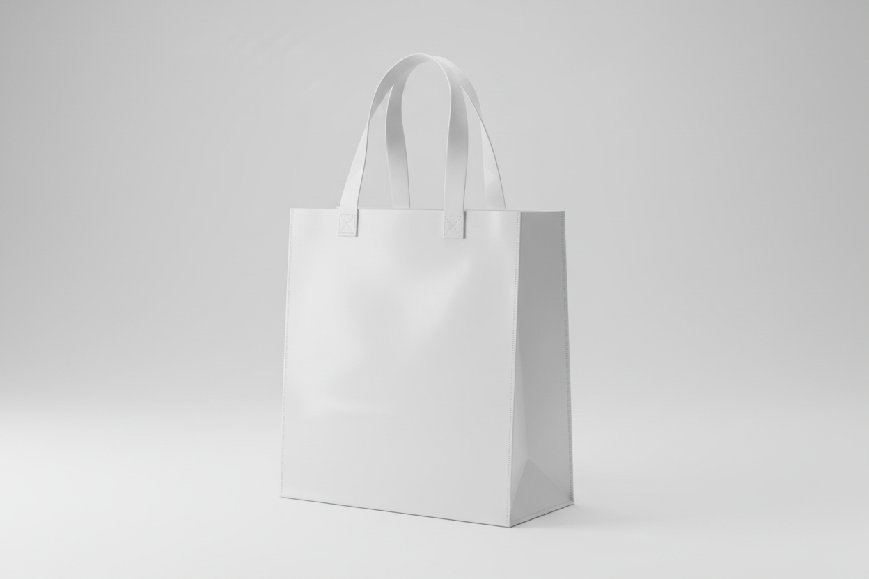 White non-woven laminated bag
