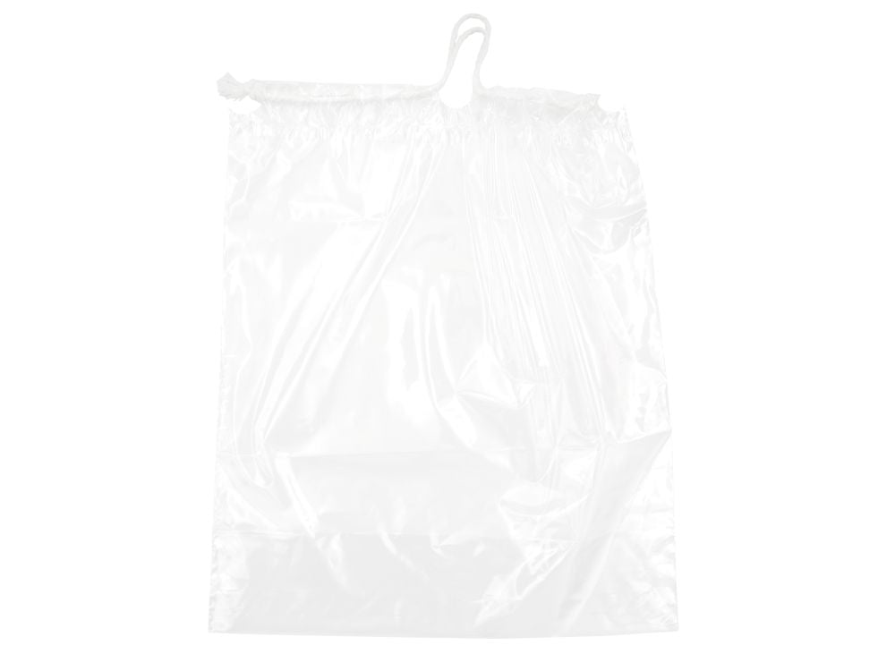 14 x 16+6" Bottom Gusset Drawstring Clear Bag 2 Mil 500/cs
