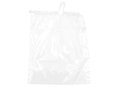 14 x 16+6" Bottom Gusset Drawstring Clear Bag 2 Mil 500/cs