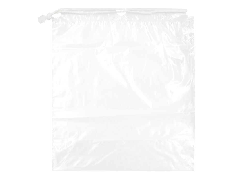 14 x 16+6" Bottom Gusset Drawstring Clear Bag 2 Mil 500/cs