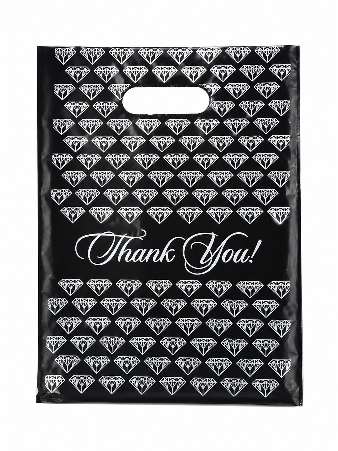 9 x 12 "Thank You" Die Cut Handle Bags 1000/cs