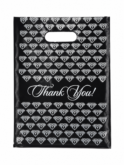 9 x 12 "Thank You" Die Cut Handle Bags 1000/cs