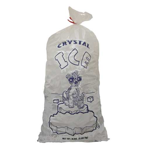 14.5 x 24" 20 Lbs Printed Ice Bags With Ties