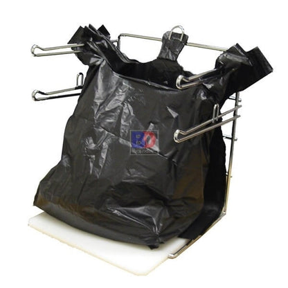 11 x 6.5 x 21" T-Shirt Bags Black Large "Thank You" Silver