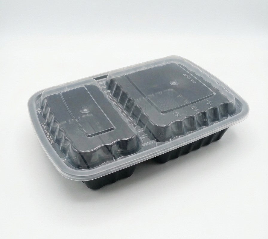 28oz To-Go Container with lids 150/cs (2 Compartments)