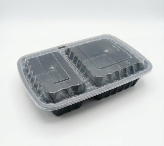 28oz To-Go Container with lids 150/cs (2 Compartments)