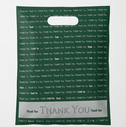 9 x 12 "Thank You" Die Cut Handle Bags 1000/cs