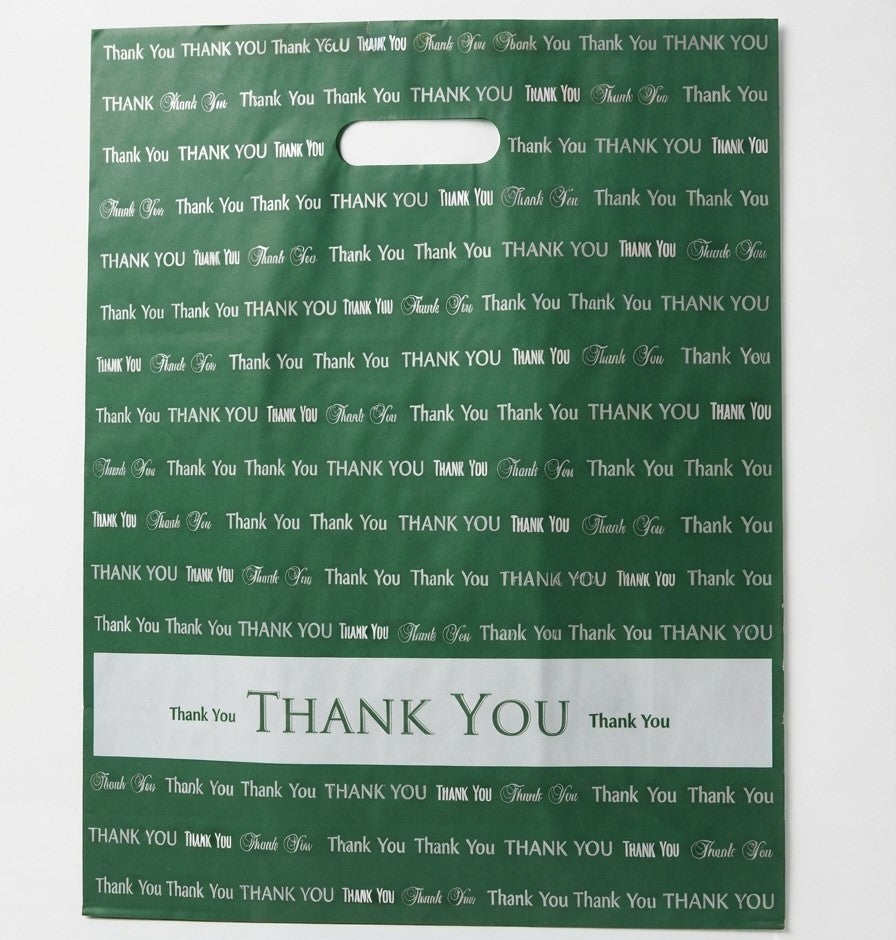 15 x 18 "Thank You" Die Cut Handle Bags 500/cs