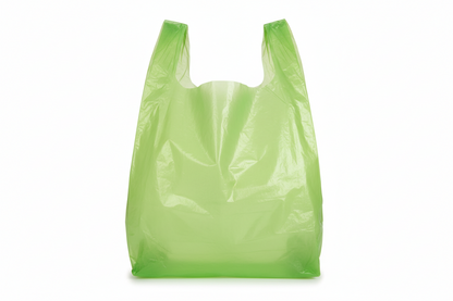 11 x 6.5 x 21" T-Shirt Bags Large Lime 13 Micron