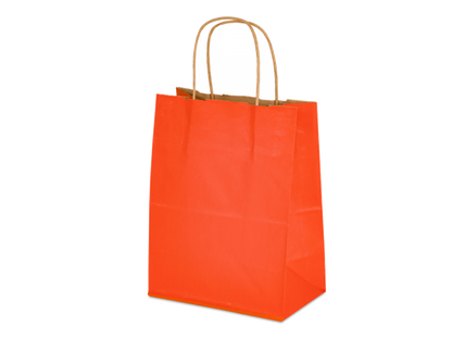 8 x 4.75 x 10.5" Colored Paper Shopping Bags 100/cs