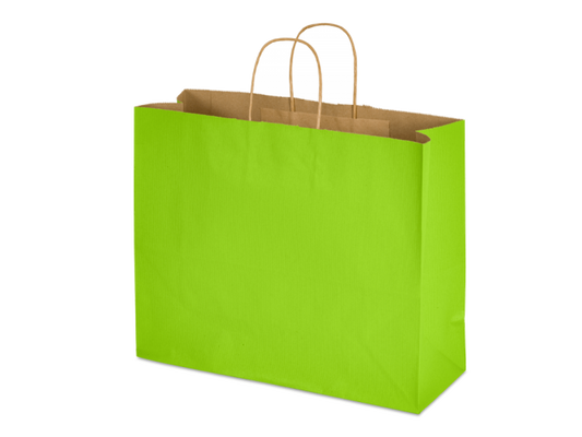 16 x 6 x 12" Colored Paper Shopping Bags 250/cs