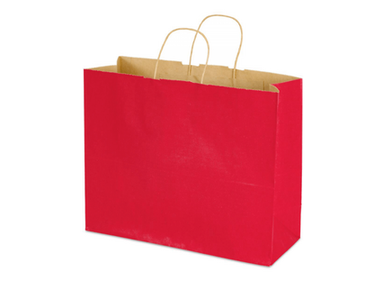 16 x 6 x 12" Colored Paper Shopping Bags 100/cs