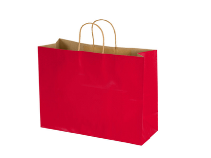 16 x 6 x 12" Colored Paper Shopping Bags 100/cs