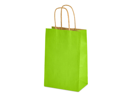 5.25 x 3.5 x 8.25 Colored Paper Shopping Bags 250/cs