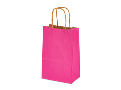 5.25 x 3.5 x 8.25 Colored Paper Shopping Bags 250/cs
