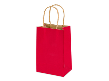 5.25 x 3.5 x 8.25 Colored Paper Shopping Bags 250/cs