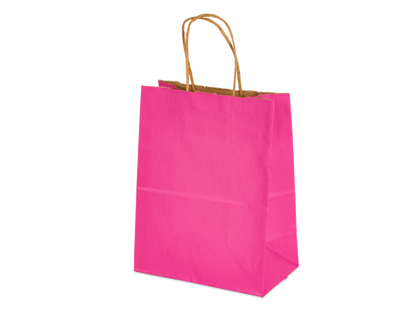 8 x 4.75 x 10.5" Colored Paper Shopping Bags 100/cs